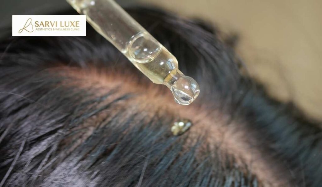 Diagram showing what contributes to scalp buildup over time